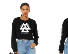 Load image into Gallery viewer, Nine Realms Valknut Women's Long Sleeve Crop