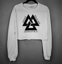 Load image into Gallery viewer, Nine Realms Valknut Women's Long Sleeve Crop
